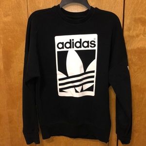S Black Adidas Crew Neck